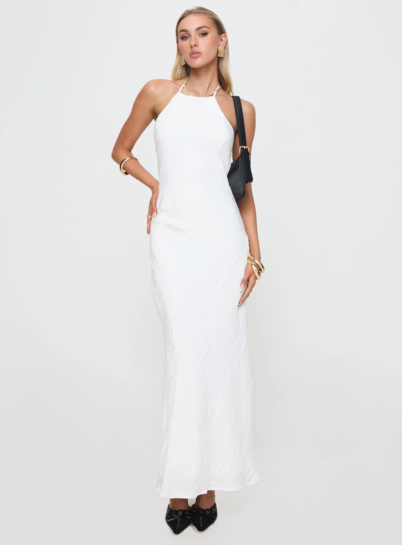 Just Peachy Maxi Dress White