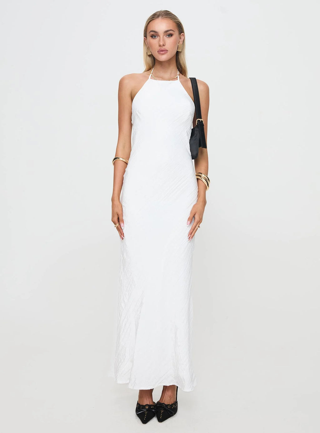 Just Peachy Maxi Dress White