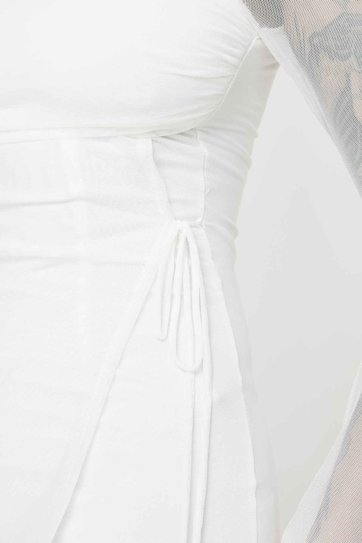 Martinez Long Sleeve Mini Dress White